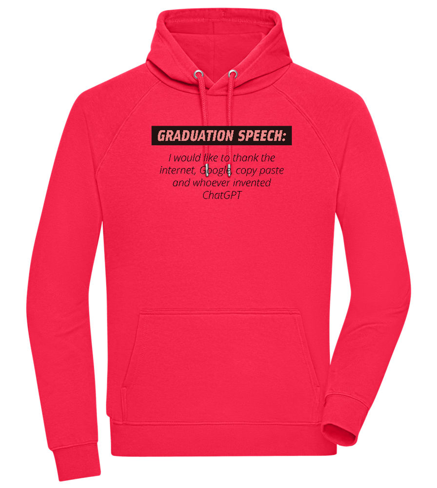 Graduation Speech Design - Comfort unisex hoodie_RED_front