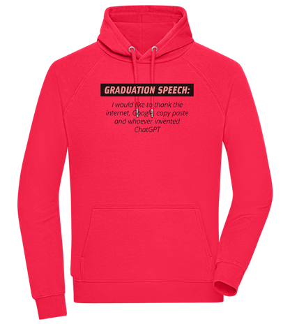 Graduation Speech Design - Comfort unisex hoodie_RED_front