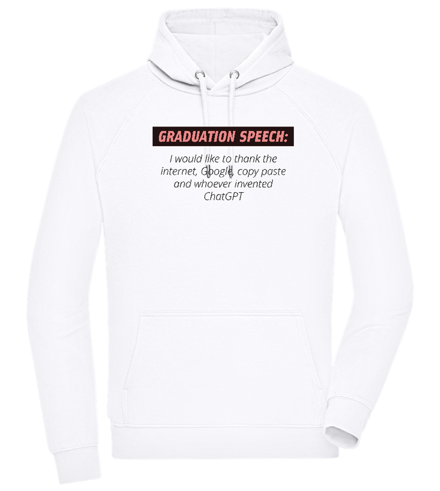 Graduation Speech Design - Comfort unisex hoodie_WHITE_front