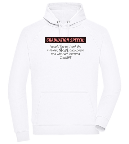 Graduation Speech Design - Comfort unisex hoodie_WHITE_front