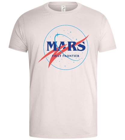 Mars Space Design - Basic men's t-shirt_LIGHT PINK_front