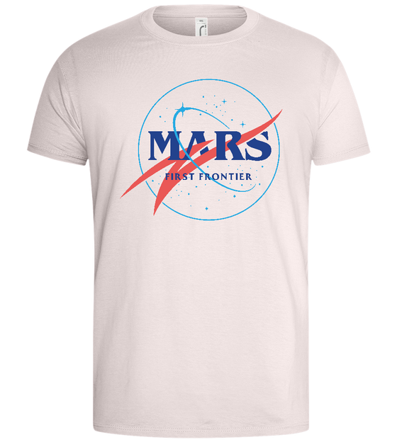 Mars Space Design - Basic men's t-shirt_LIGHT PINK_front