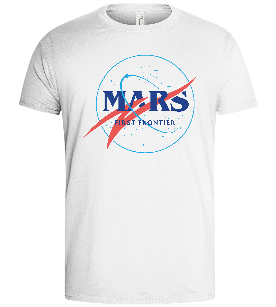 Mars Space Design - Basic men's t-shirt_WHITE_front