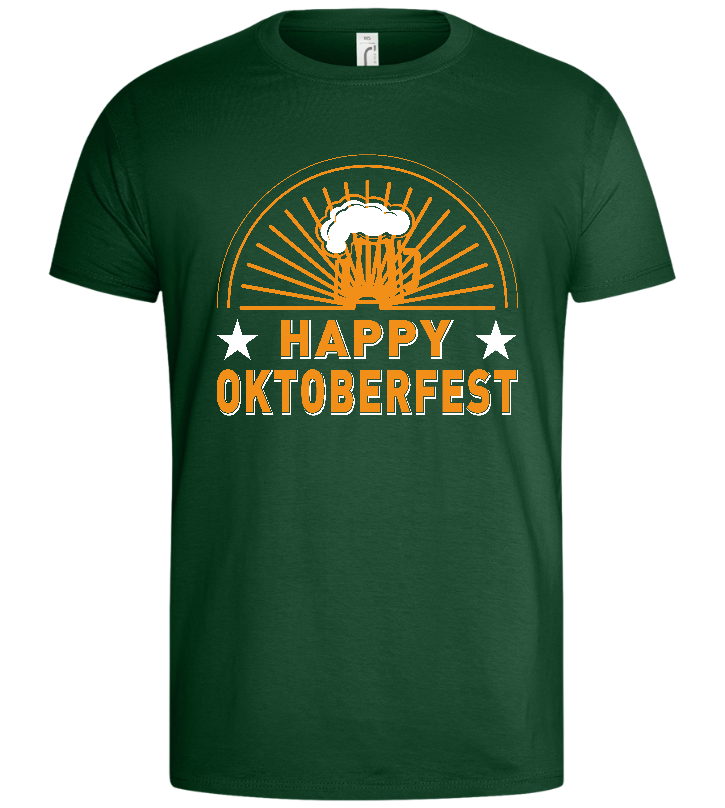 Happy Oktoberfest Design - Basic men's t-shirt_GREEN BOTTLE_front