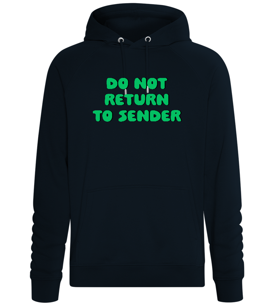 Don't Return to Sender Design - Comfort unisex hoodie_BLACK_front