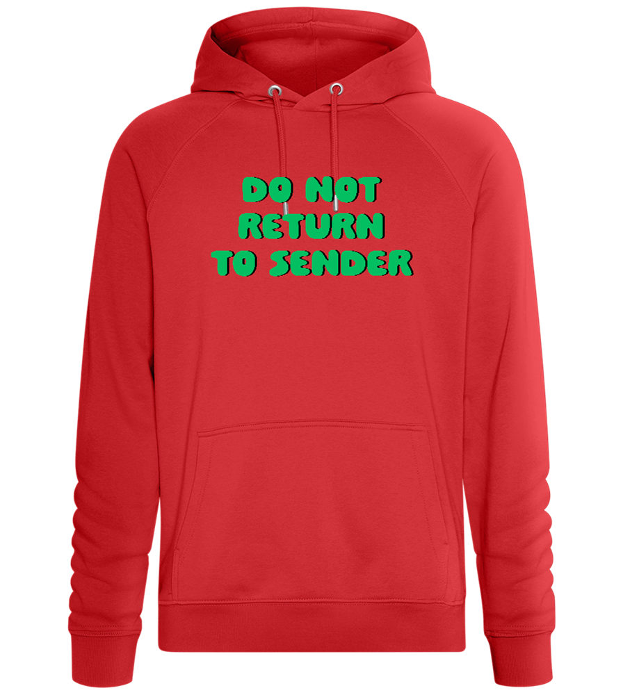 Don't Return to Sender Design - Comfort unisex hoodie_RED_front