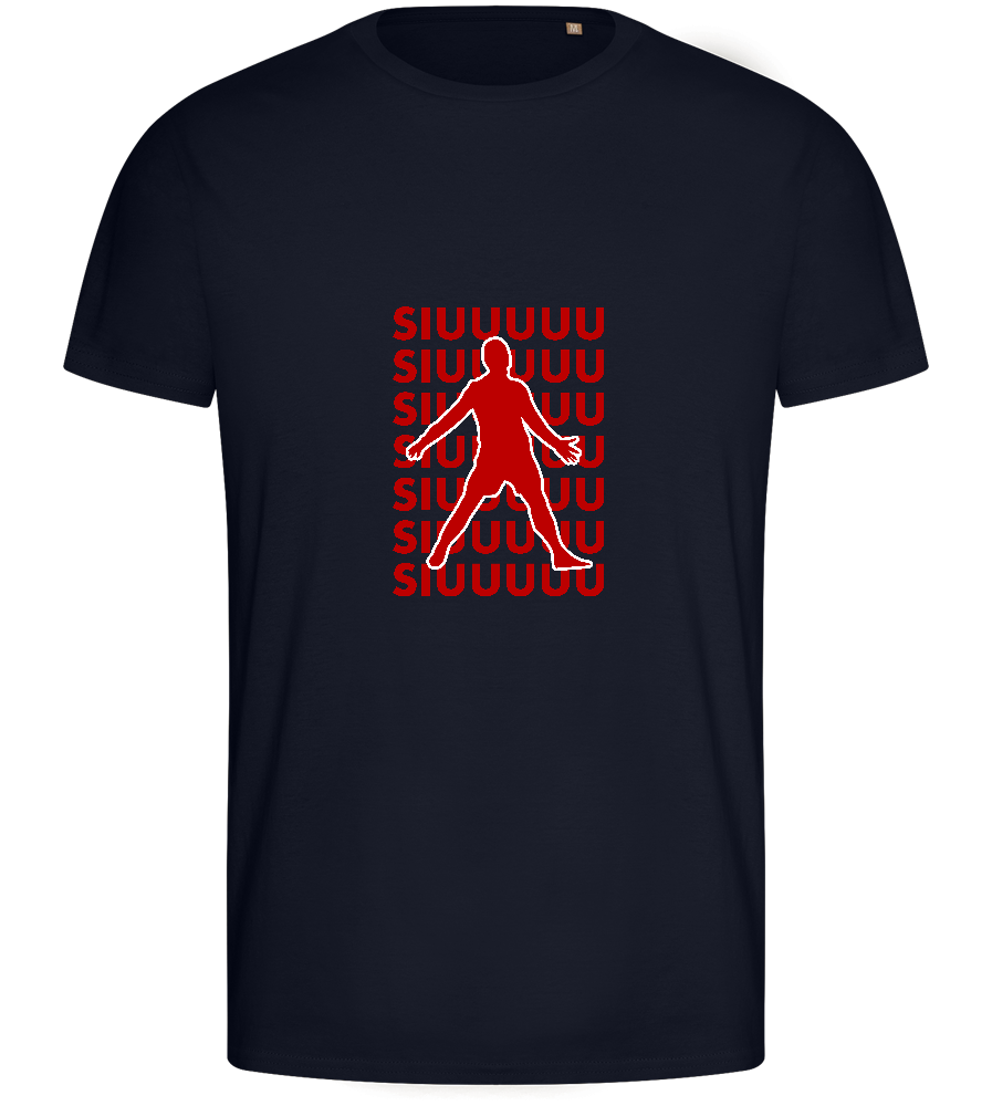 Soccer Celebration Design - Basic men's fitted t-shirt_FRENCH NAVY_front