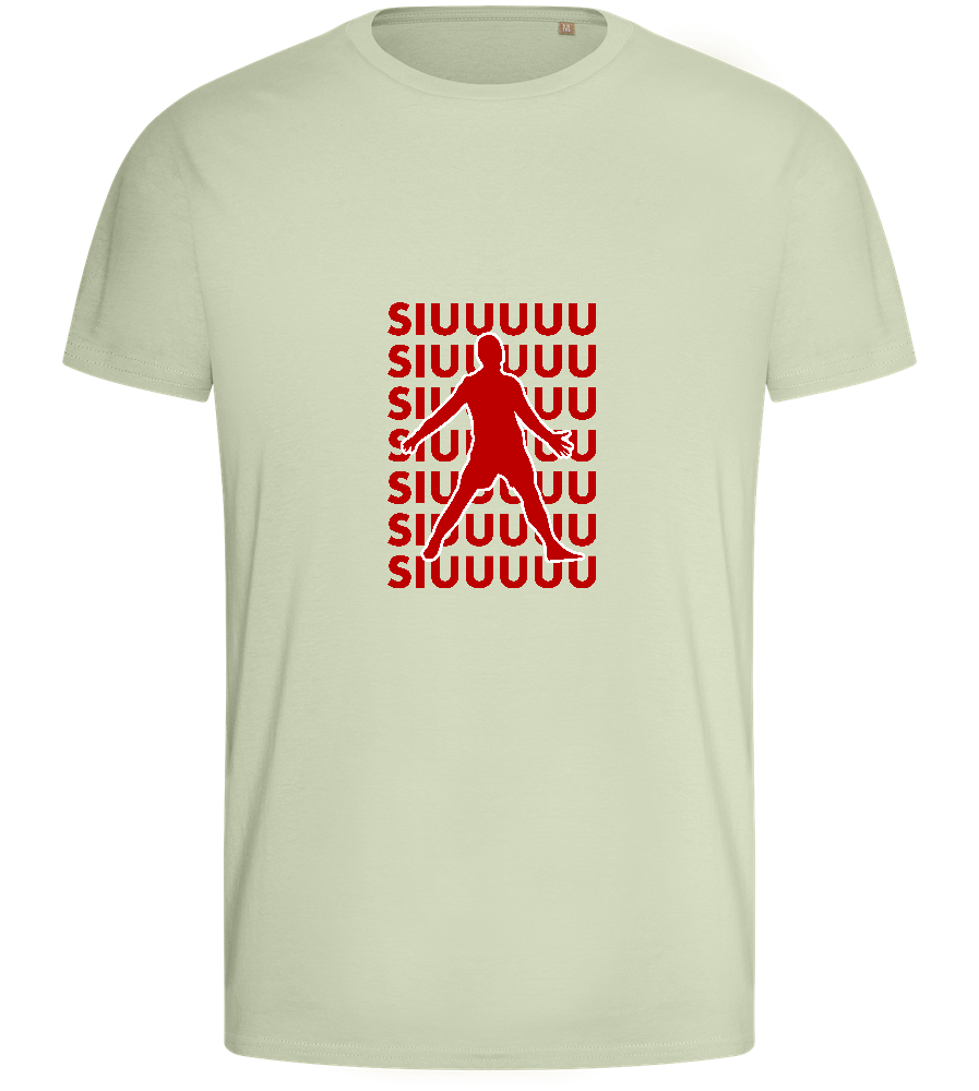 Soccer Celebration Design - Basic men's fitted t-shirt_SILESTONE_front