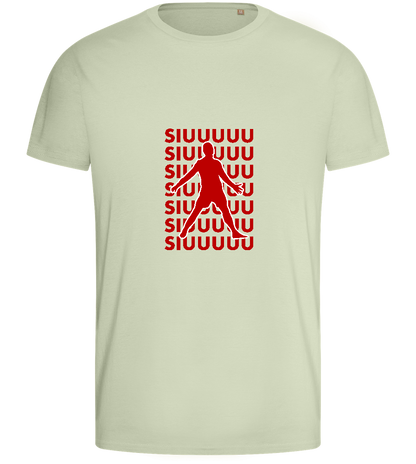 Soccer Celebration Design - Basic men's fitted t-shirt_SILESTONE_front