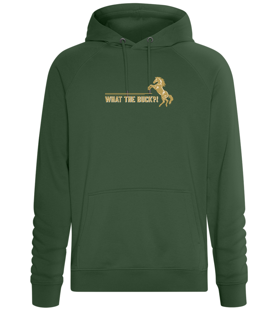 What The Buck Design - Comfort unisex hoodie_GREEN BOTTLE_front