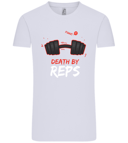 Death By Reps Barbell Design - Comfort Unisex T-Shirt_LILAK_front