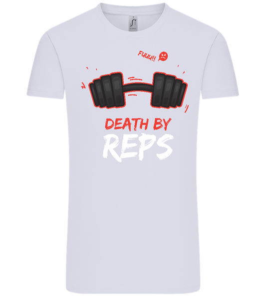 Death By Reps Barbell Design - Comfort Unisex T-Shirt_LILAK_front