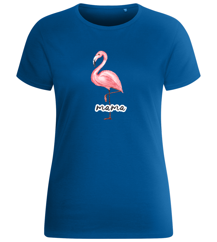 Flamingo Mama Design - Basic women's fitted t-shirt_ROYAL_front