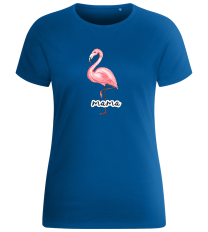 Flamingo Mama Design - Basic women's fitted t-shirt_ROYAL_front