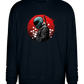 Red Samurai Design - Comfort Essential Unisex Sweater_BLACK_front