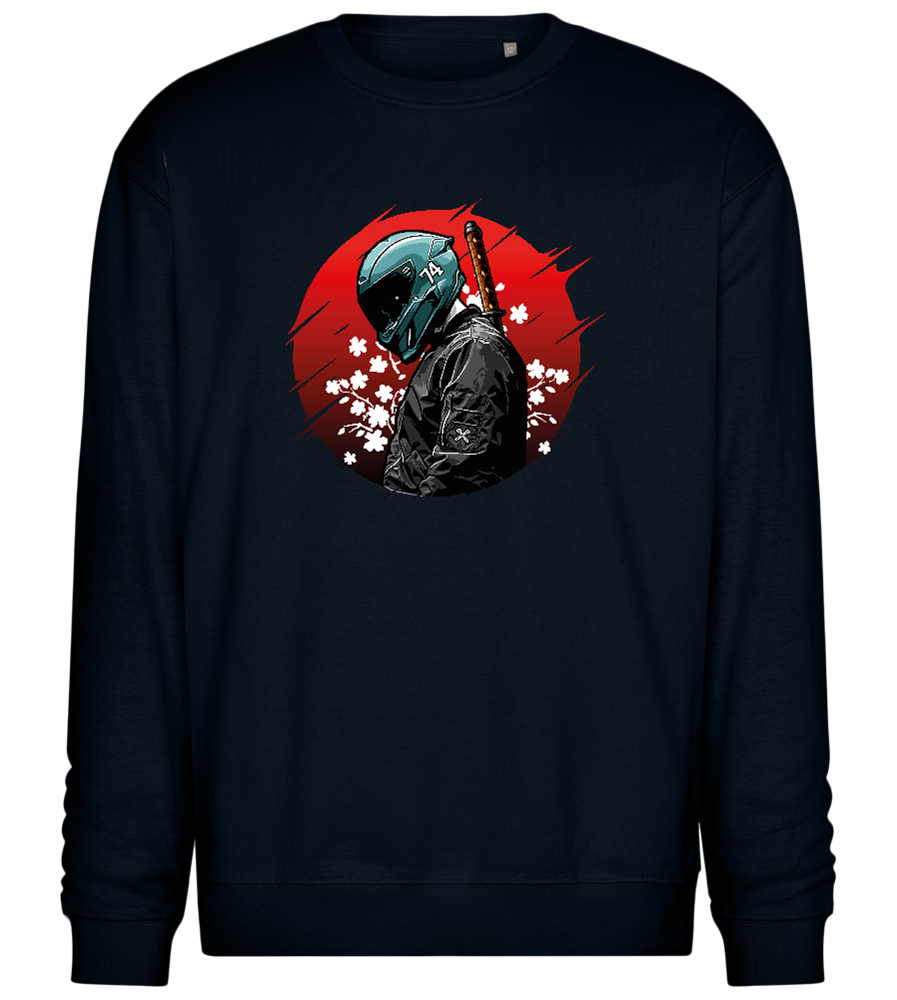 Red Samurai Design - Comfort Essential Unisex Sweater_BLACK_front