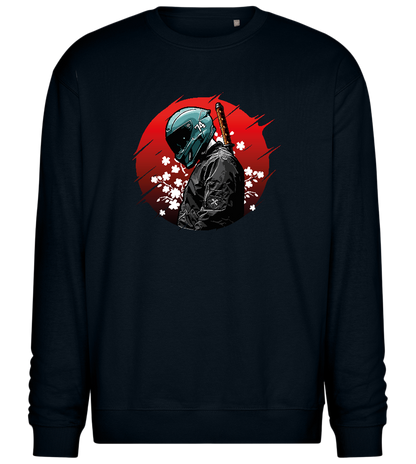 Red Samurai Design - Comfort Essential Unisex Sweater_BLACK_front