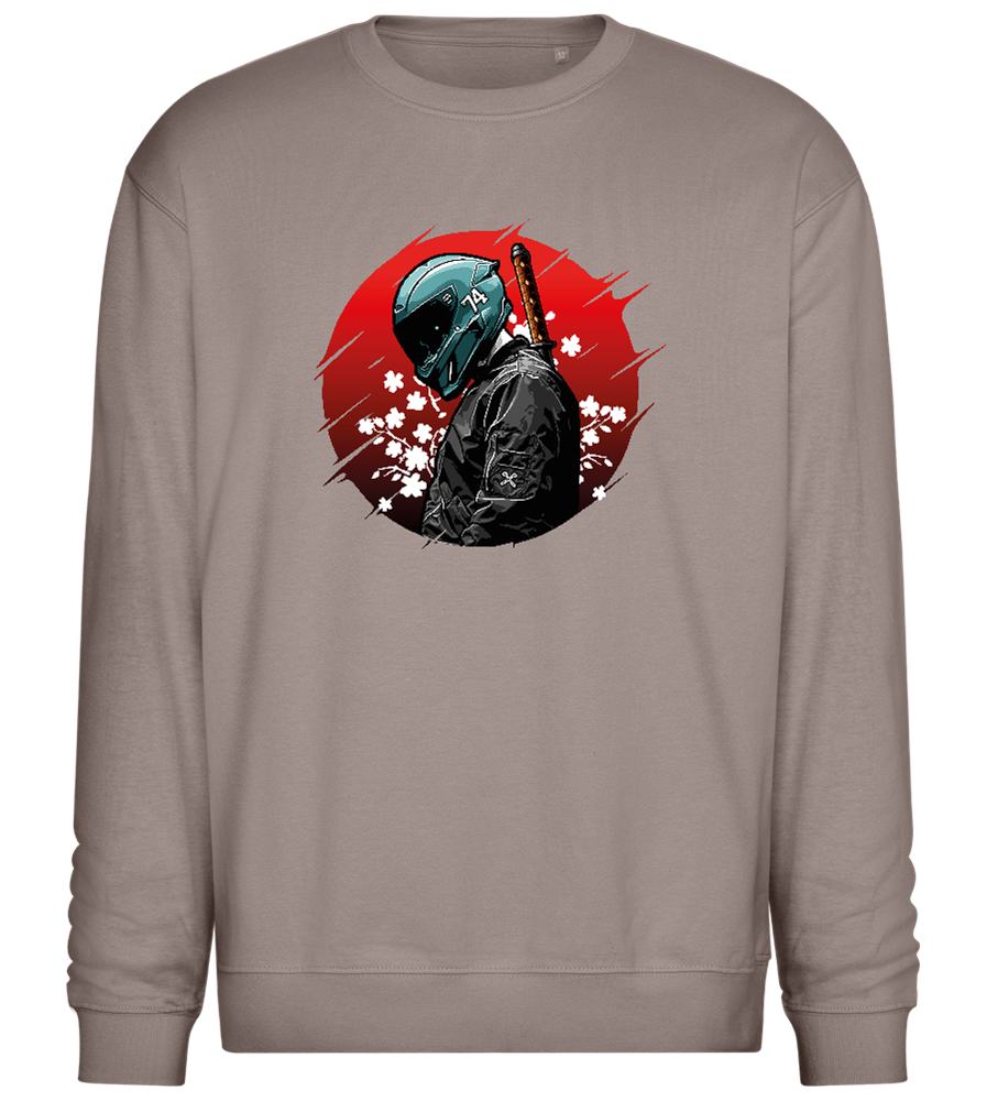 Red Samurai Design - Comfort Essential Unisex Sweater_CHARCOAL CHIN_front