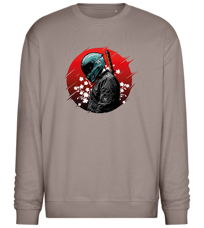 Red Samurai Design - Comfort Essential Unisex Sweater_CHARCOAL CHIN_front