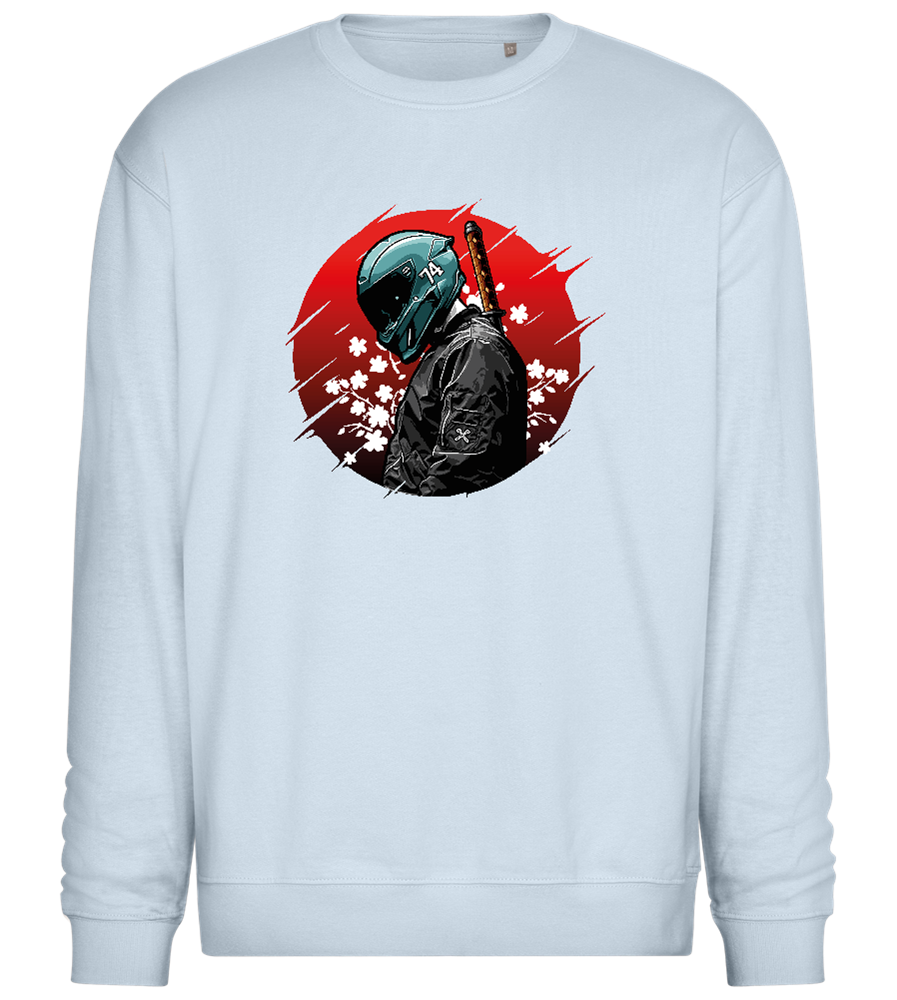 Red Samurai Design - Comfort Essential Unisex Sweater_CREAMY BLUE_front