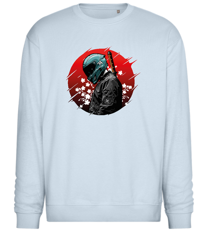 Red Samurai Design - Comfort Essential Unisex Sweater_CREAMY BLUE_front