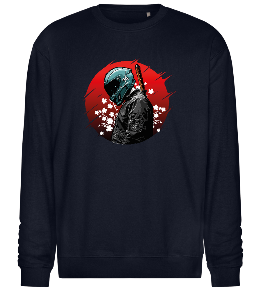 Red Samurai Design - Comfort Essential Unisex Sweater_FRENCH NAVY_front