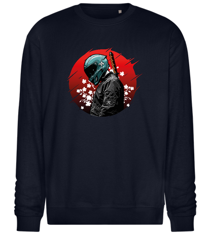 Red Samurai Design - Comfort Essential Unisex Sweater_FRENCH NAVY_front