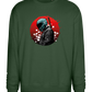 Red Samurai Design - Comfort Essential Unisex Sweater_GREEN BOTTLE_front