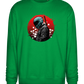 Red Samurai Design - Comfort Essential Unisex Sweater_MEADOW GREEN_front