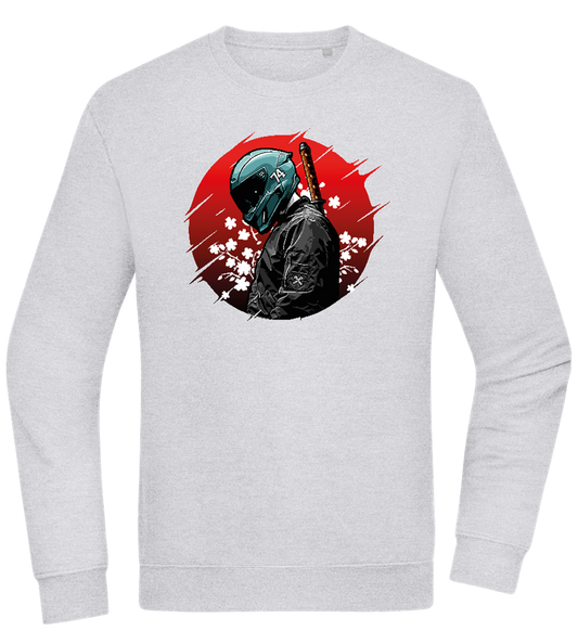 Red Samurai Design - Comfort Essential Unisex Sweater_ORION GREY II_front