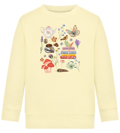 Autumn Vibes Design - Comfort Kids Sweater_AMARELO CLARO_front