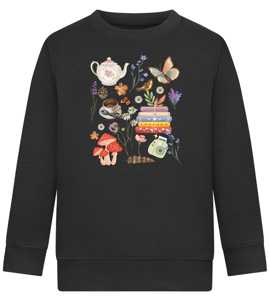 Autumn Vibes Design - Comfort Kids Sweater_BLACK_front