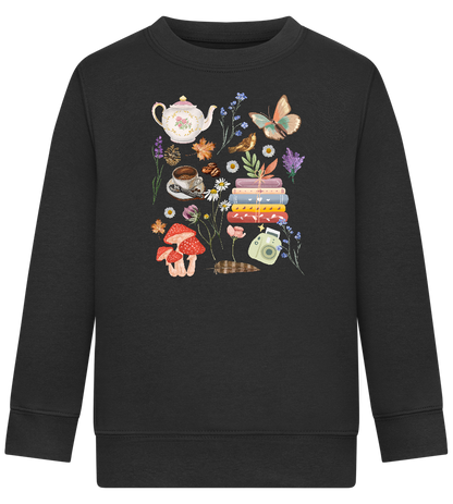 Autumn Vibes Design - Comfort Kids Sweater_BLACK_front