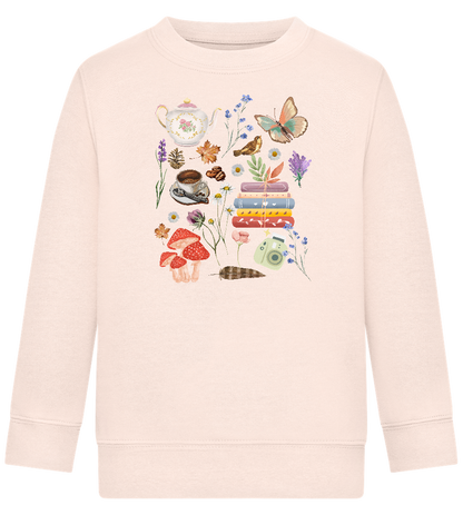 Autumn Vibes Design - Comfort Kids Sweater_LIGHT PEACH ROSE_front