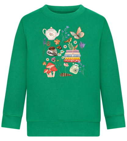 Autumn Vibes Design - Comfort Kids Sweater_MEADOW GREEN_front