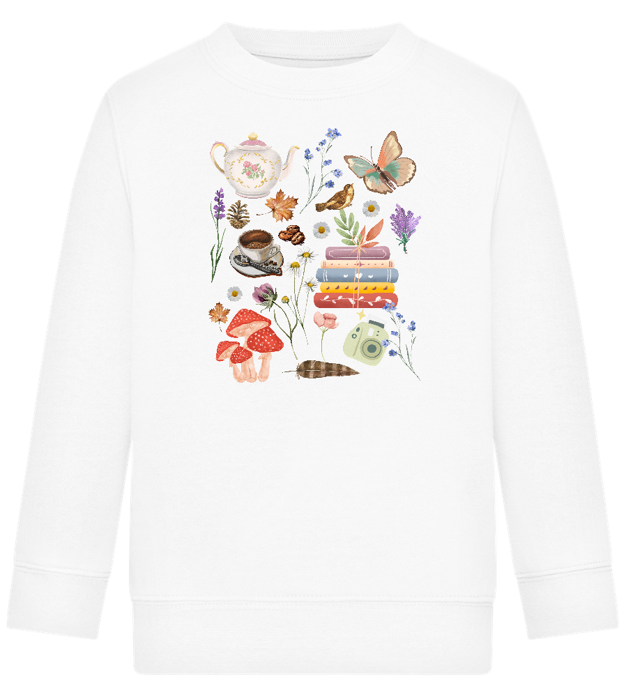 Autumn Vibes Design - Comfort Kids Sweater_WHITE_front