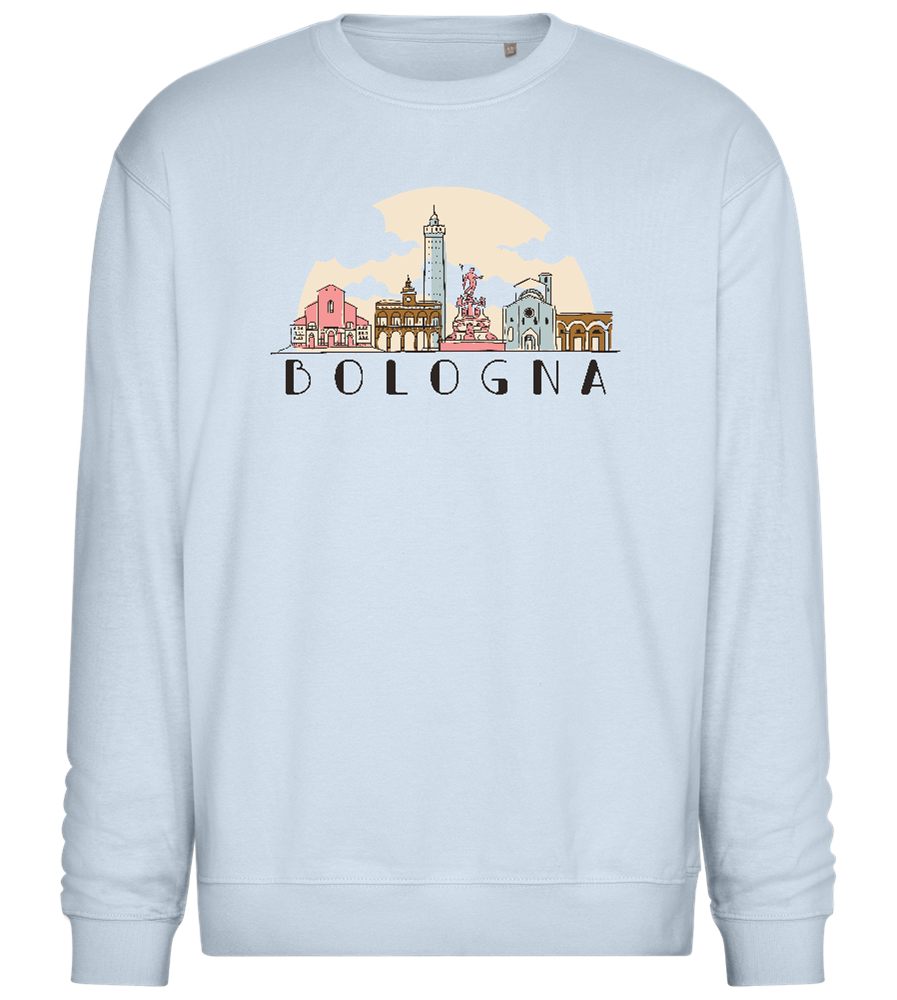 Bologna City Skyline Design - Comfort Essential Unisex Sweater_CREAMY BLUE_front