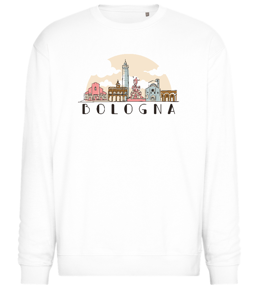 Bologna City Skyline Design - Comfort Essential Unisex Sweater_WHITE_front
