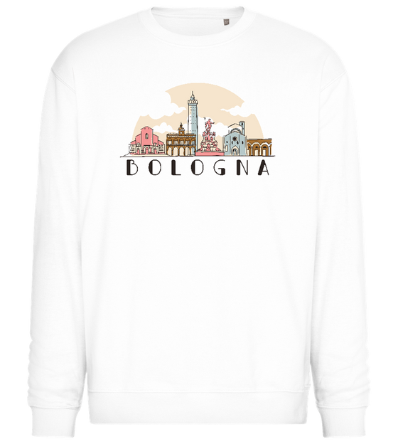 Bologna City Skyline Design - Comfort Essential Unisex Sweater_WHITE_front