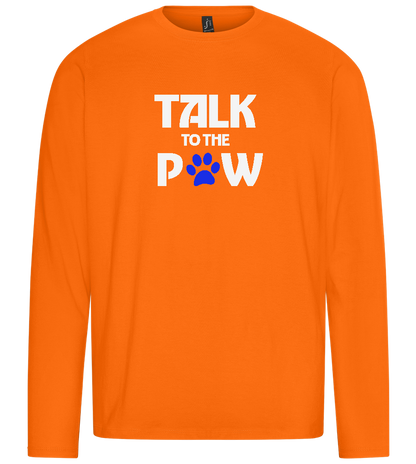 Talk to the Paw Design - Premium men's long sleeve t-shirt_ORANGE_front