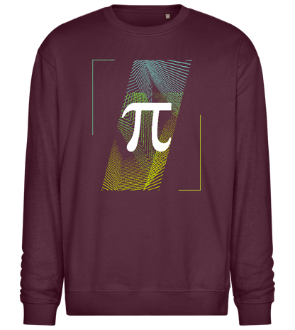 Pi Sign Design - Comfort Essential Unisex Sweater_BORDEAUX_front