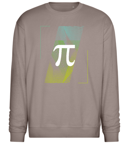 Pi Sign Design - Comfort Essential Unisex Sweater_CHARCOAL CHIN_front