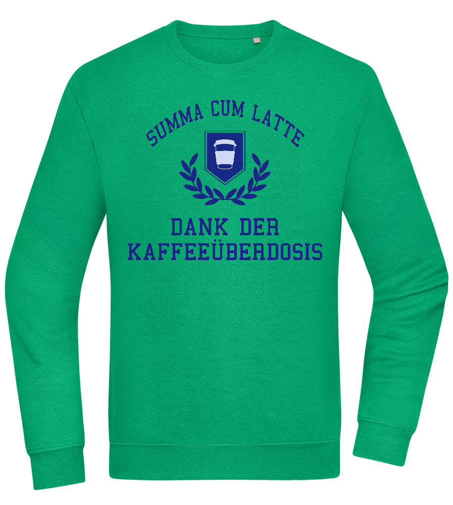 Kaffeeüberdosis Design - Comfort Essential Unisex Sweater_MEADOW GREEN_front