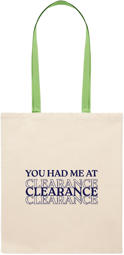 Clearance Design - Essential colored handle tote bag_LIME_front