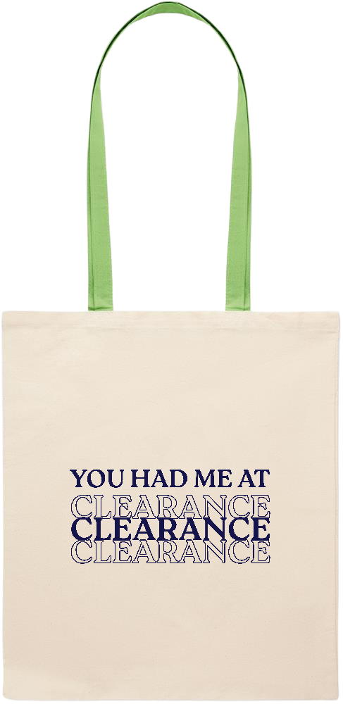 Clearance Design - Essential colored handle tote bag_LIME_front