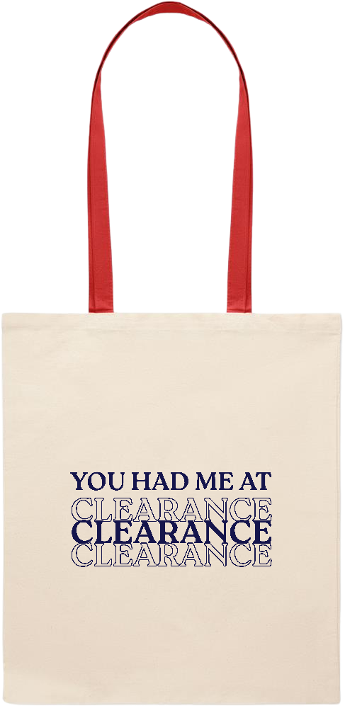 Clearance Design - Essential colored handle tote bag_RED_front