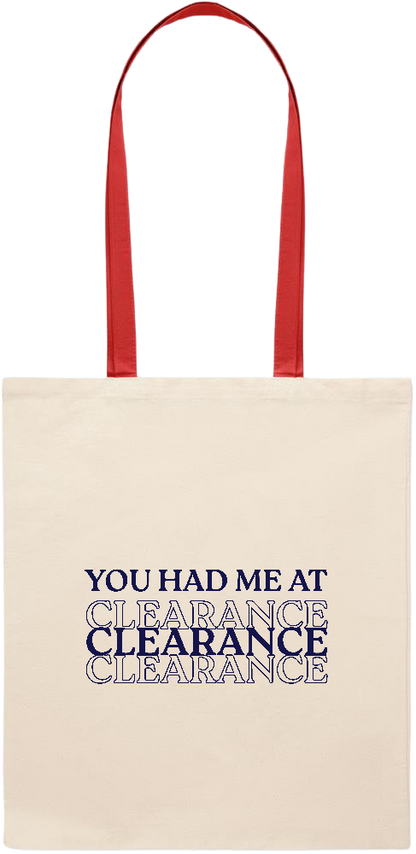 Clearance Design - Essential colored handle tote bag_RED_front