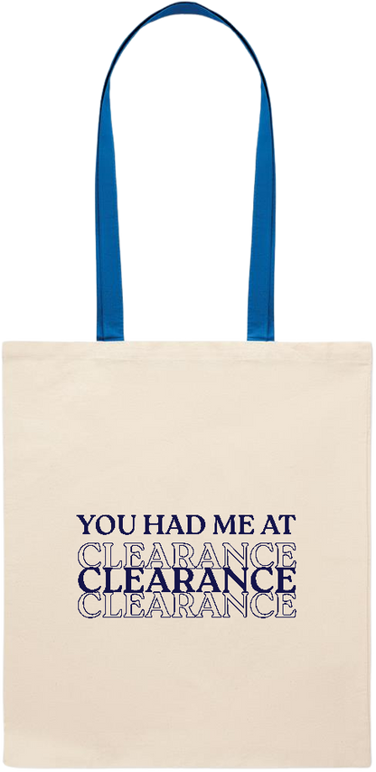 Clearance Design - Essential colored handle tote bag_ROYAL BLUE_front