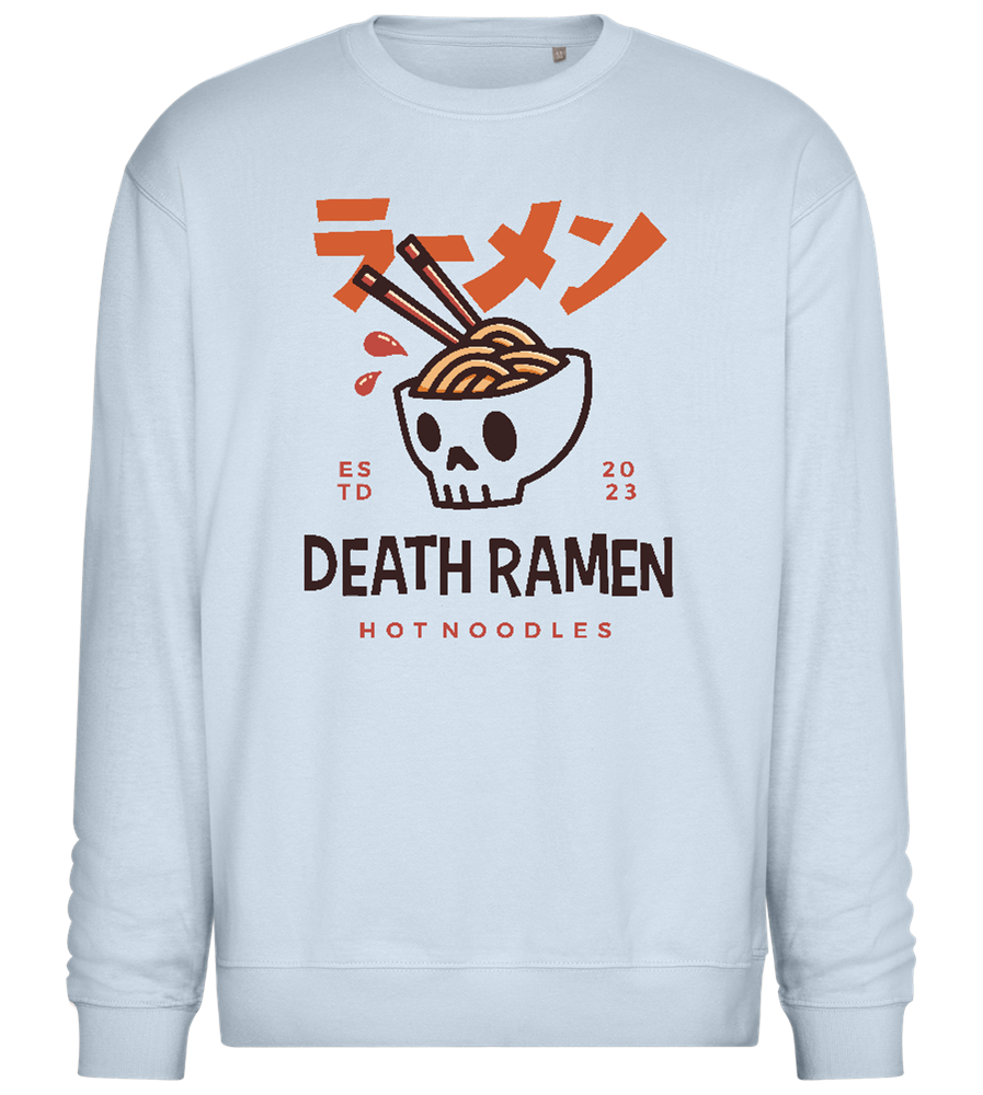 Ramen in Skull Bowl Design - Comfort Essential Unisex Sweater_CREAMY BLUE_front