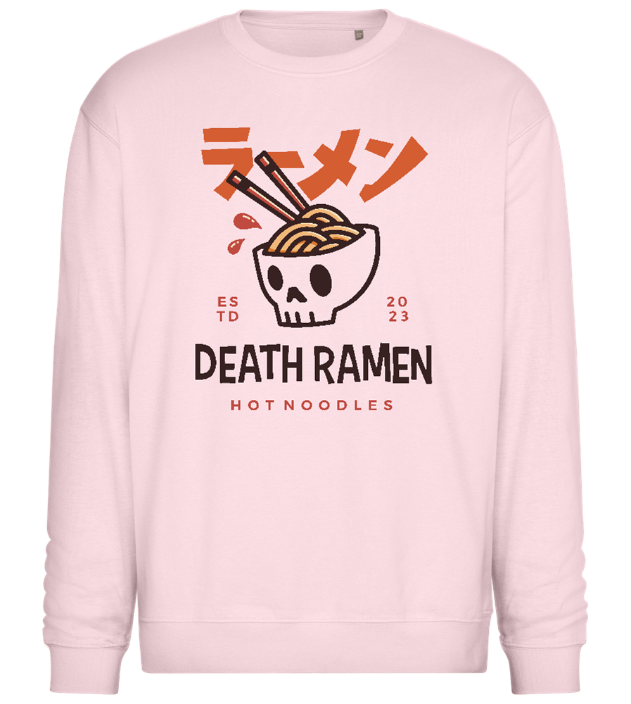 Ramen in Skull Bowl Design - Comfort Essential Unisex Sweater_LIGHT PEACH ROSE_front